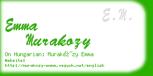 emma murakozy business card
